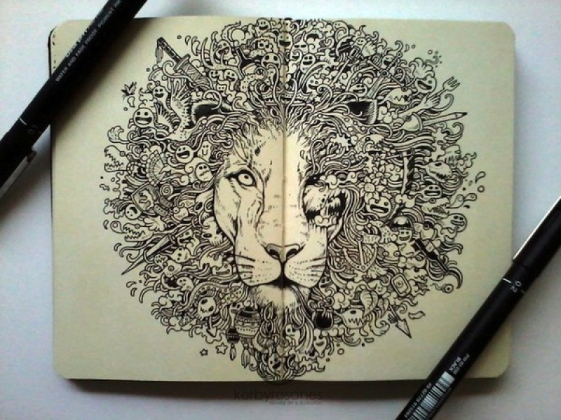 tranh-ve-nguech-ngoac-nghe-thuat-doodle-art-la-gi