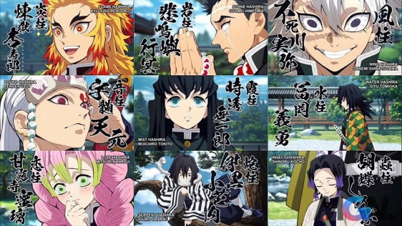9 Hashira xuất hiện trong anime của bộ truyện