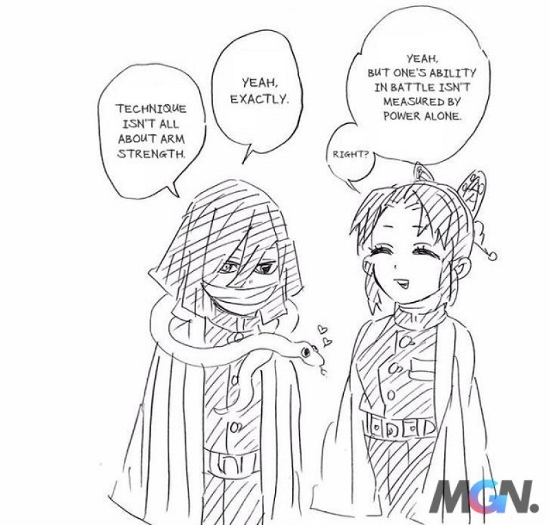 Kimetsu no Yaiba Vì sao lại có một con rắn quấn quanh cổ Obaina_5