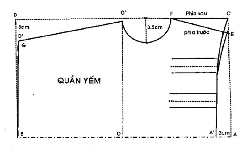 Công thức cắt may quần yếm cho bé