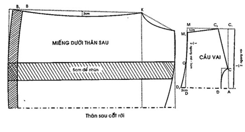 cách may áo có cầu ngực
