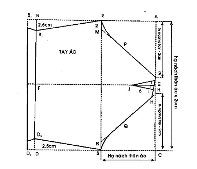 cách may áo sơ sinh tay raglan