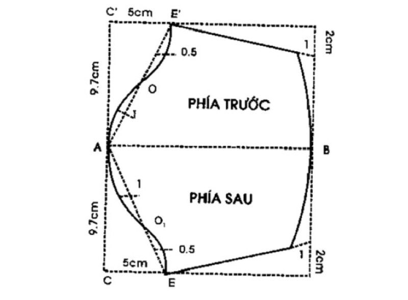 Học cắt may áo sơ sinh tay thường