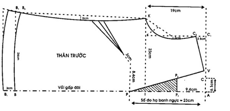 cách may áo tay ráp bâu lính thủy