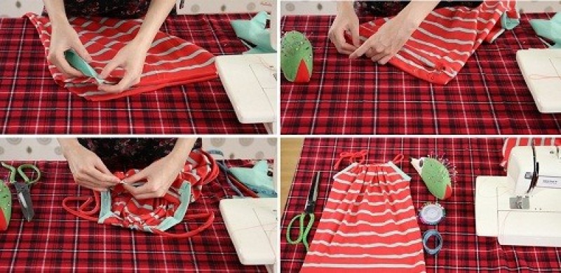 Hướng dẫn cắt may váy đôi cho mẹ và bé