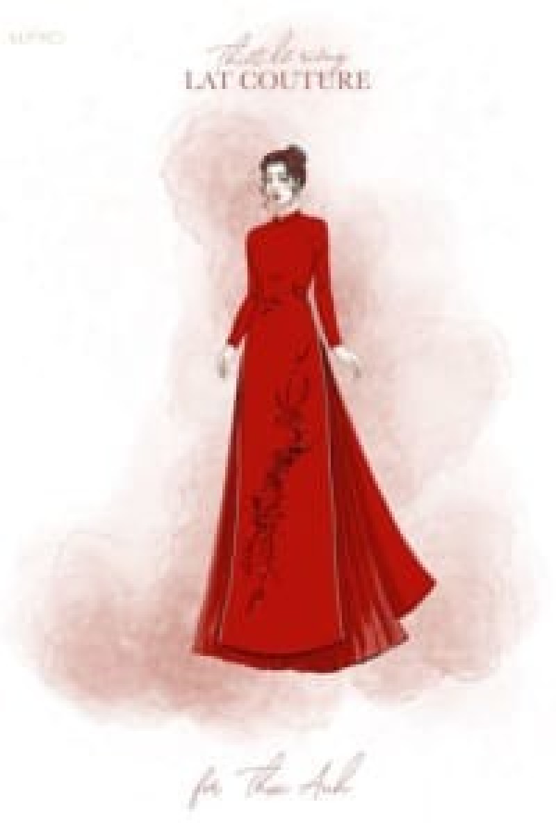 Áo dài truyền thống đỏ