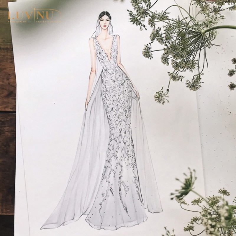 Chiếc váy cưới đuôi cá phù hợp với các cô nàng sở hữu dáng người cực chuẩn