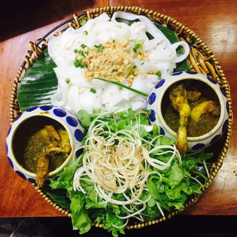 món ăn đà lạt-mì quảng ếch
