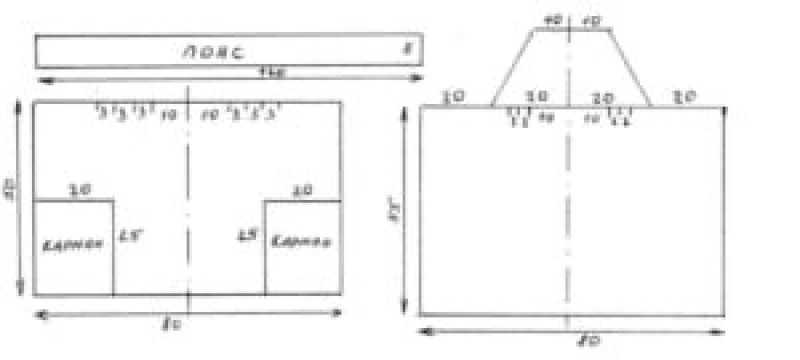 3. Tạo mẫu trong cách may tạp dề ngắn