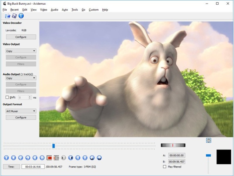 Sử dụng Avidemux để chỉnh sửa video và mã hoá file