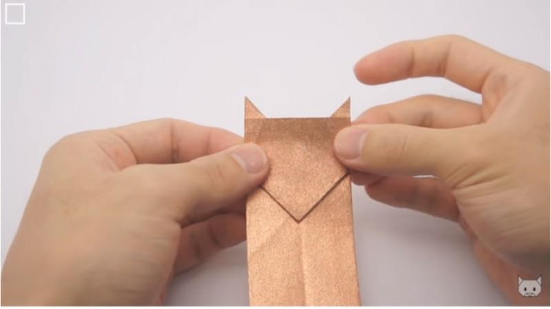 Cách gấp con mèo-Bước 7