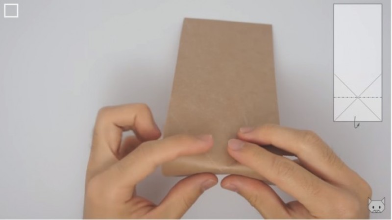Cách gấp con mèo-Bước 4