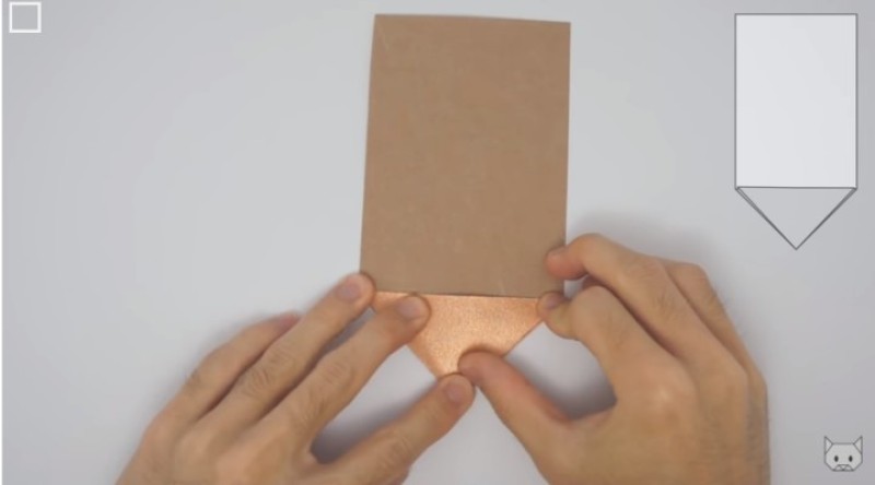 Cách gấp con mèo-Bước 5
