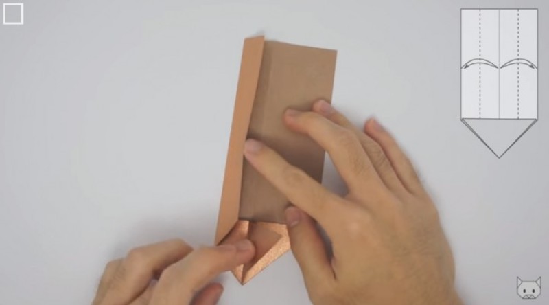 Cách gấp con mèo-Bước 6
