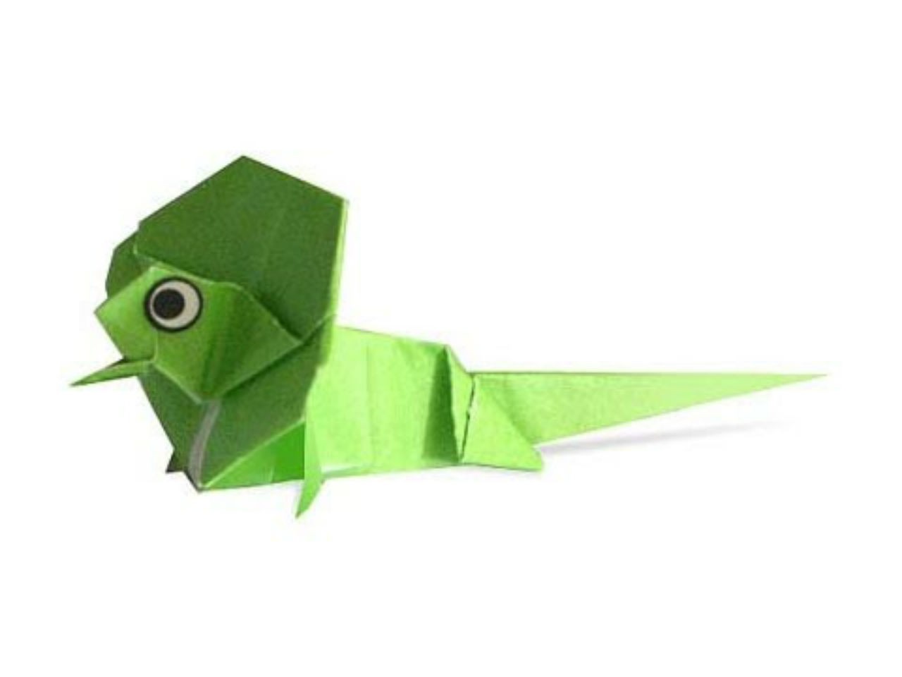 Cách Gấp Con Thằn Lằn Cổ Xòe Bằng Giấy Origami