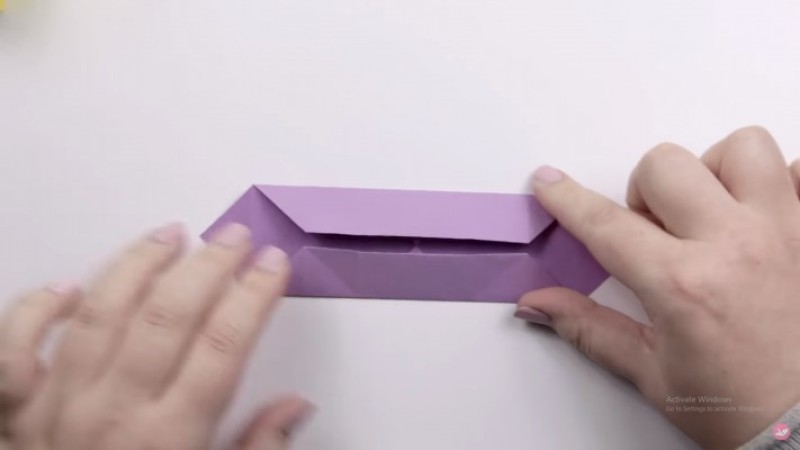 cách gấp hộp giấy-Bước 3
