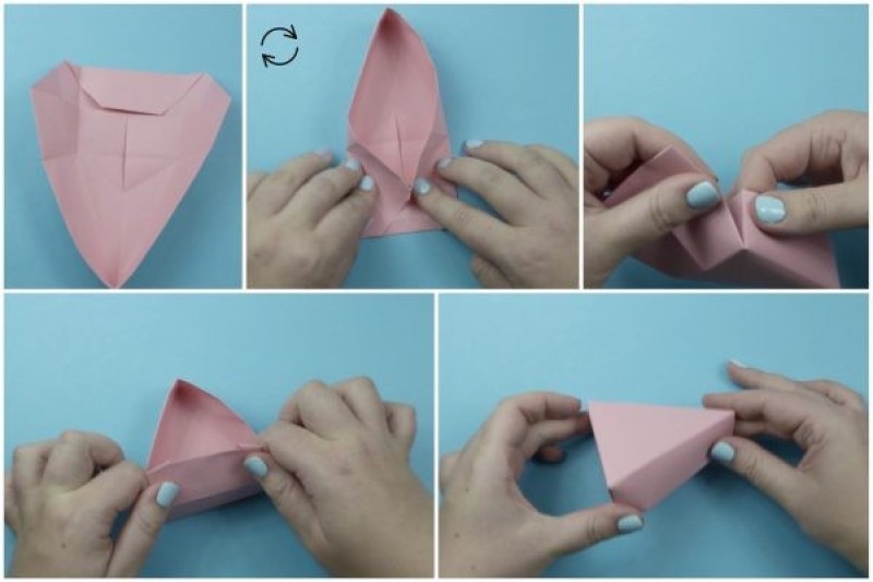 cách gấp hộp quà-Bước 5