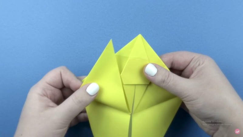 Cách gấp pikachu-Bước 4