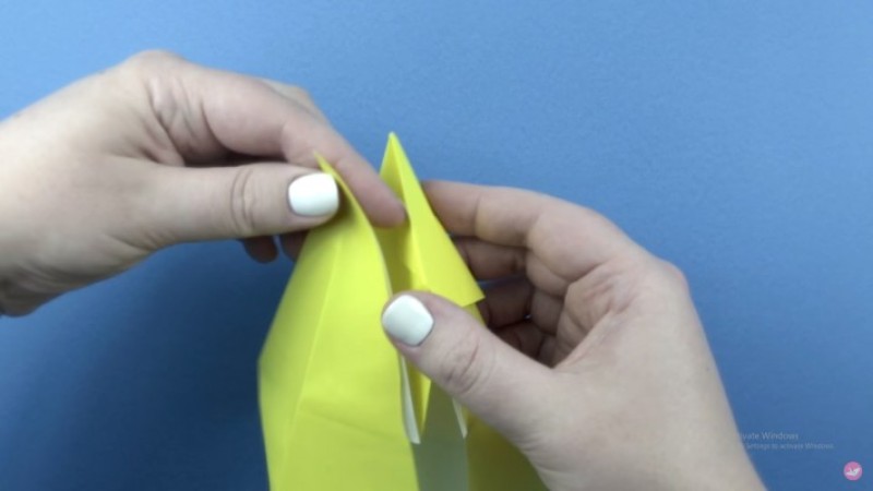 Cách gấp pikachu-Bước 5
