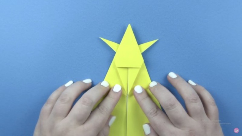 Cách gấp pikachu-Bước 5