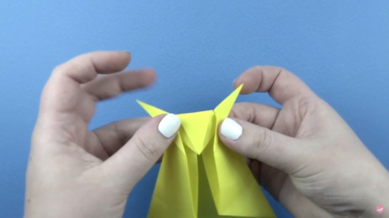 Cách gấp pikachu-Bước 5