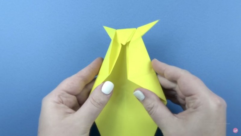 Cách gấp pikachu-Bước 5