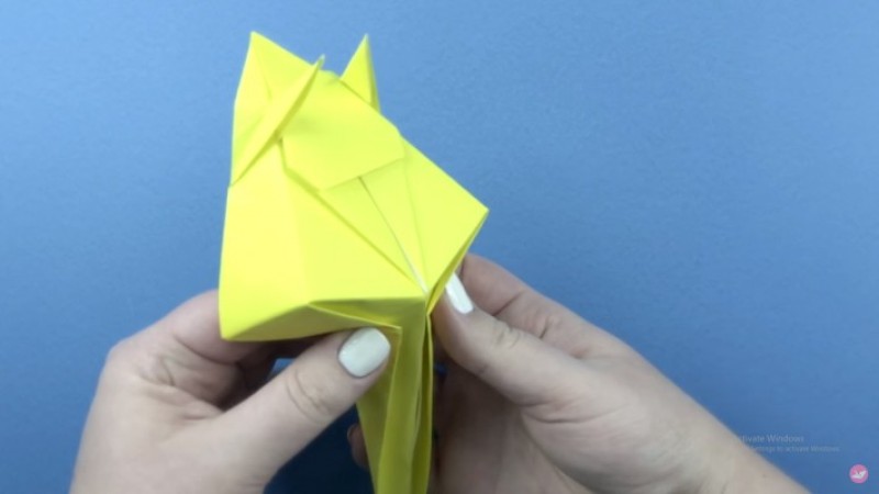 Cách gấp pikachu-Bước 7