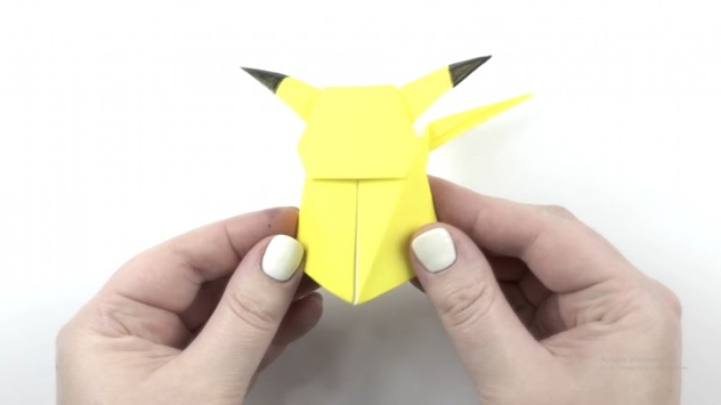 Cách gấp pikachu-Bước 7