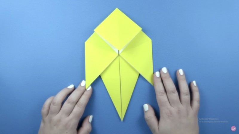 Cách gấp pikachu-Bước 3