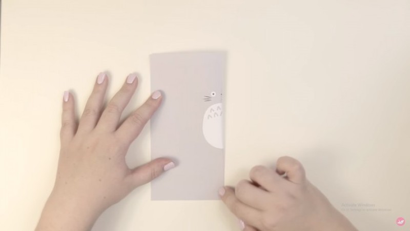 cách gấp toroto bằng giấy-Bước 1