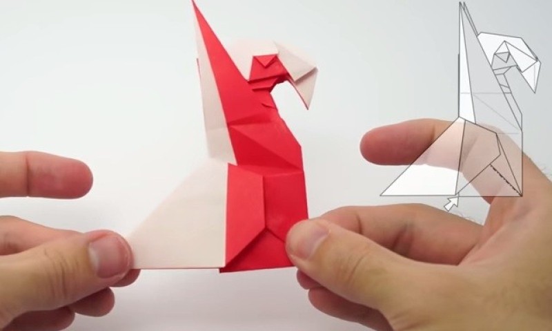 Cách xếp vẹt giấy độc đáo theo phong cách Origami