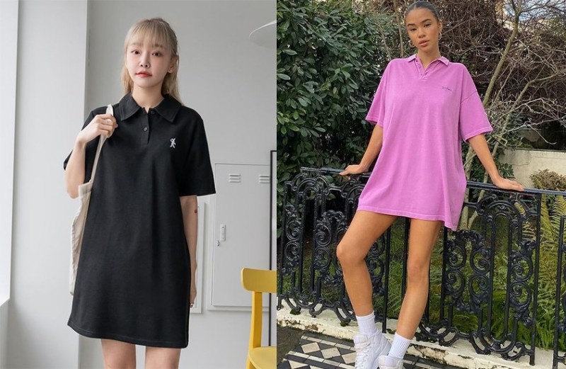 Áo thun có cổ oversize