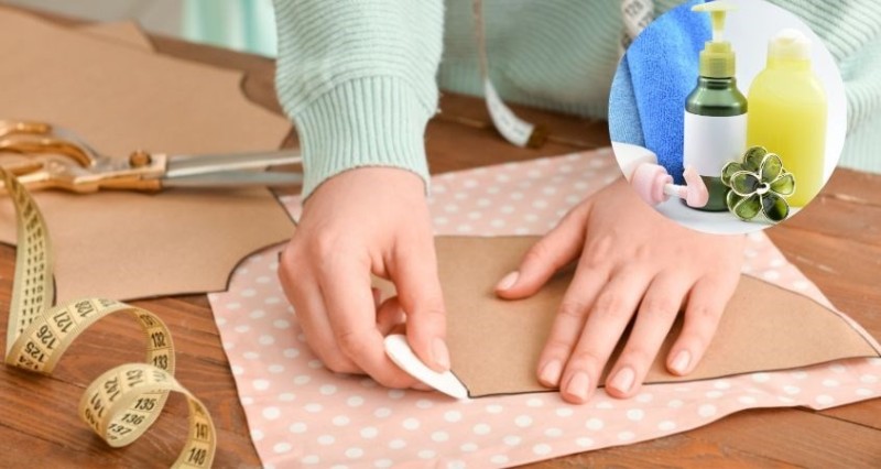 Sử dụng sữa tắm để loại bỏ vết phấn may trên quần áo