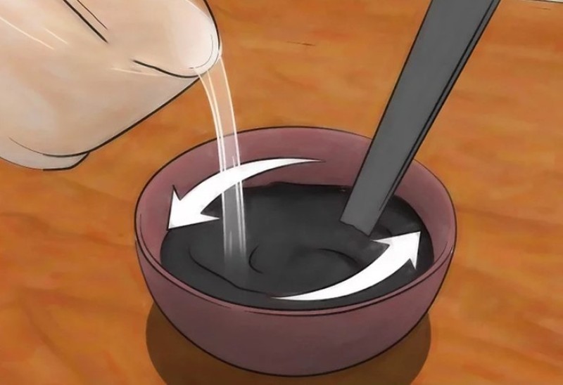 Hoà thuốc nhuộm và muối 