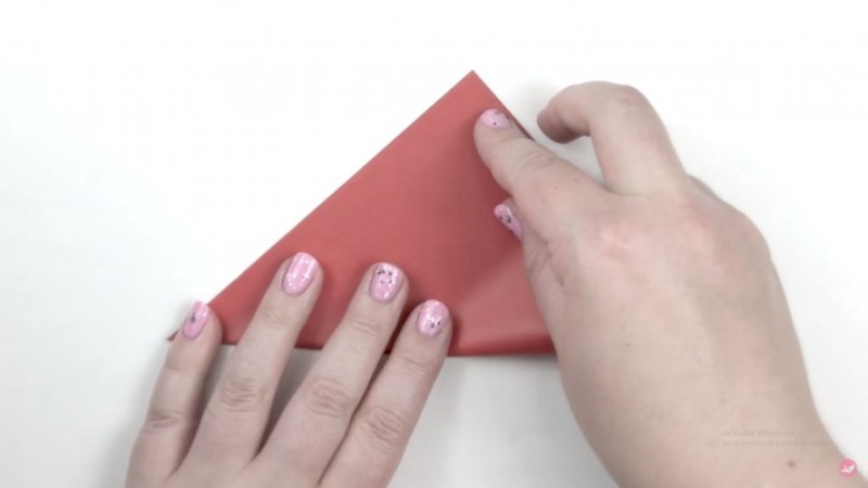 cách gấp bookmark-Bước 1