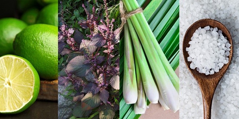 Một số nguyên liệu bạn có thể sử dụng để xông hơi da mặt.