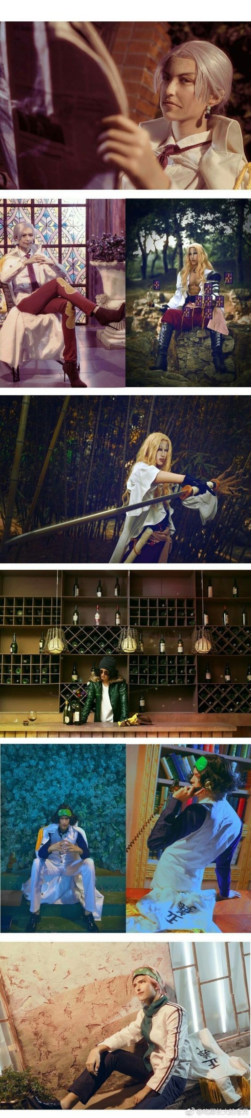 cosplay one piece-Basil Hawkins và Aokiji và Mihaw và coby