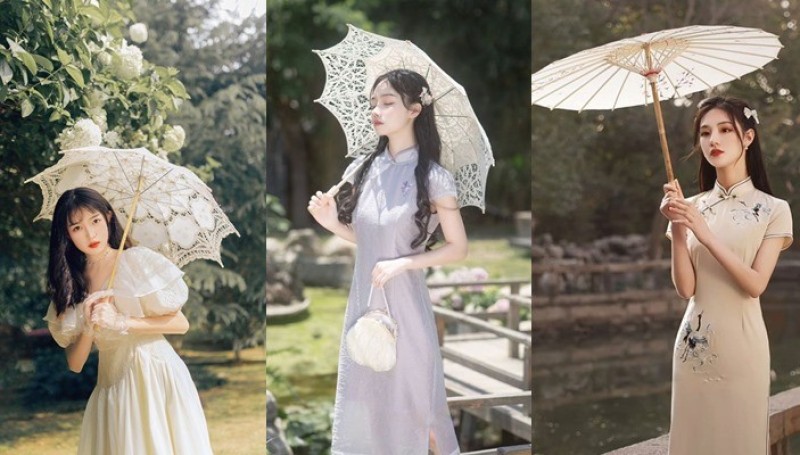 Tạo dáng với chiếc ô