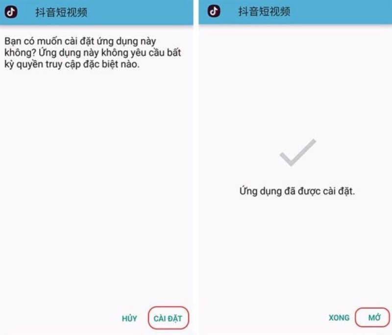 Cài đặt Tik Tok xong bạn mở ứng dụng lên và sử dụng