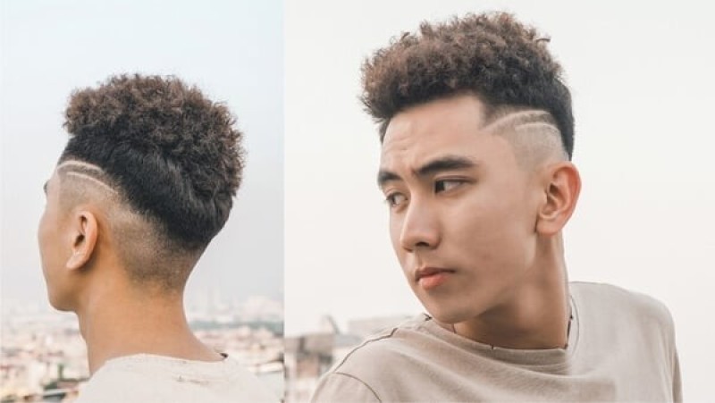 Kiểu uốn tóc Premlock Mullet kẻ line
