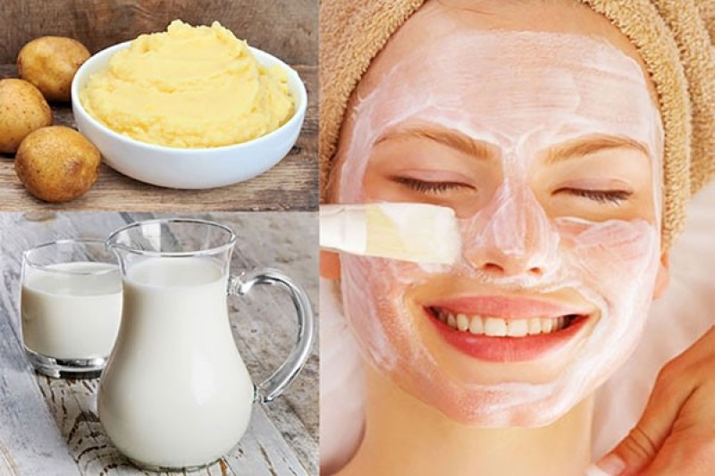 Làm mặt nạ khoai tây và sữa tươi 