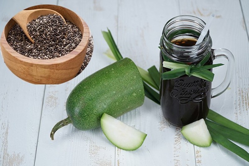 Uống trà bí đao giảm cân sau sinh