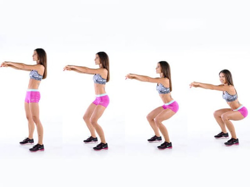Bài tập Squats giảm mỡ 2 bên hông cho nữ