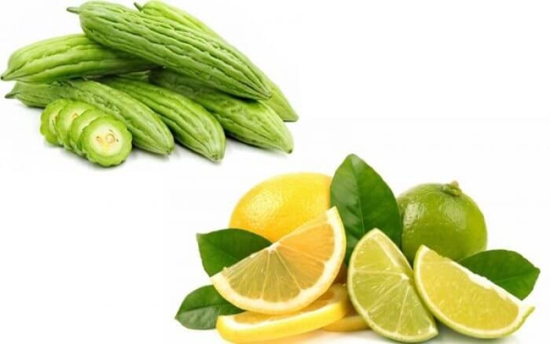Giảm cân bằng chanh và mướp đắng