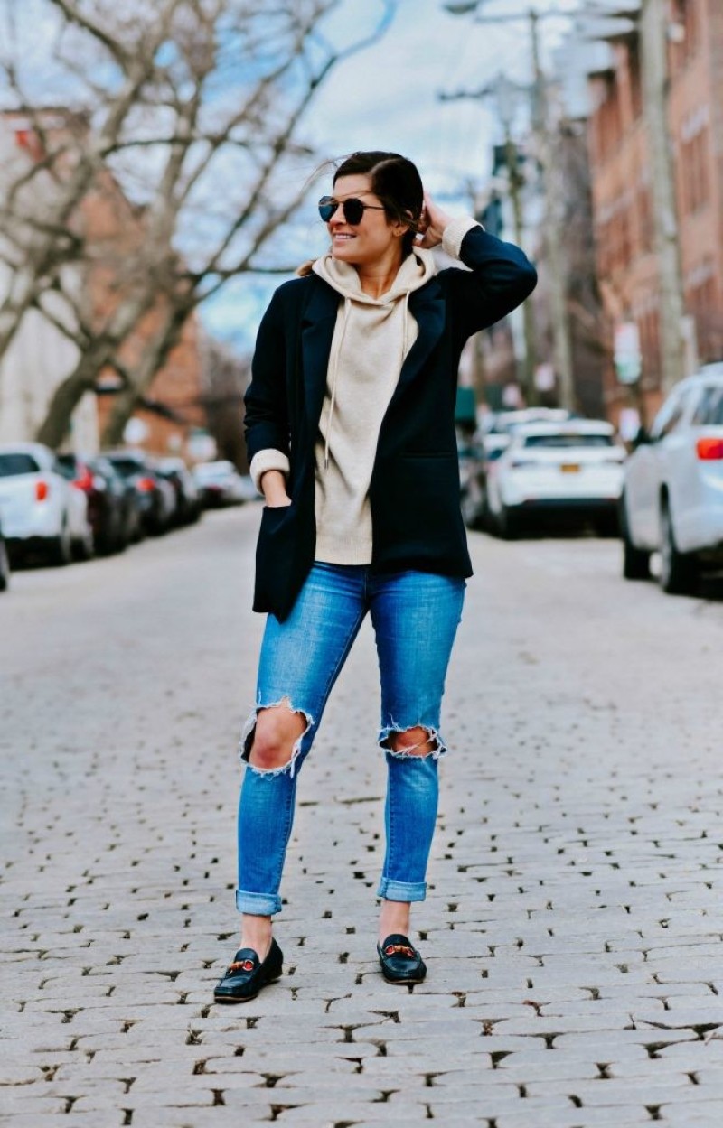 Phối đồ với blazer dáng boyfriend