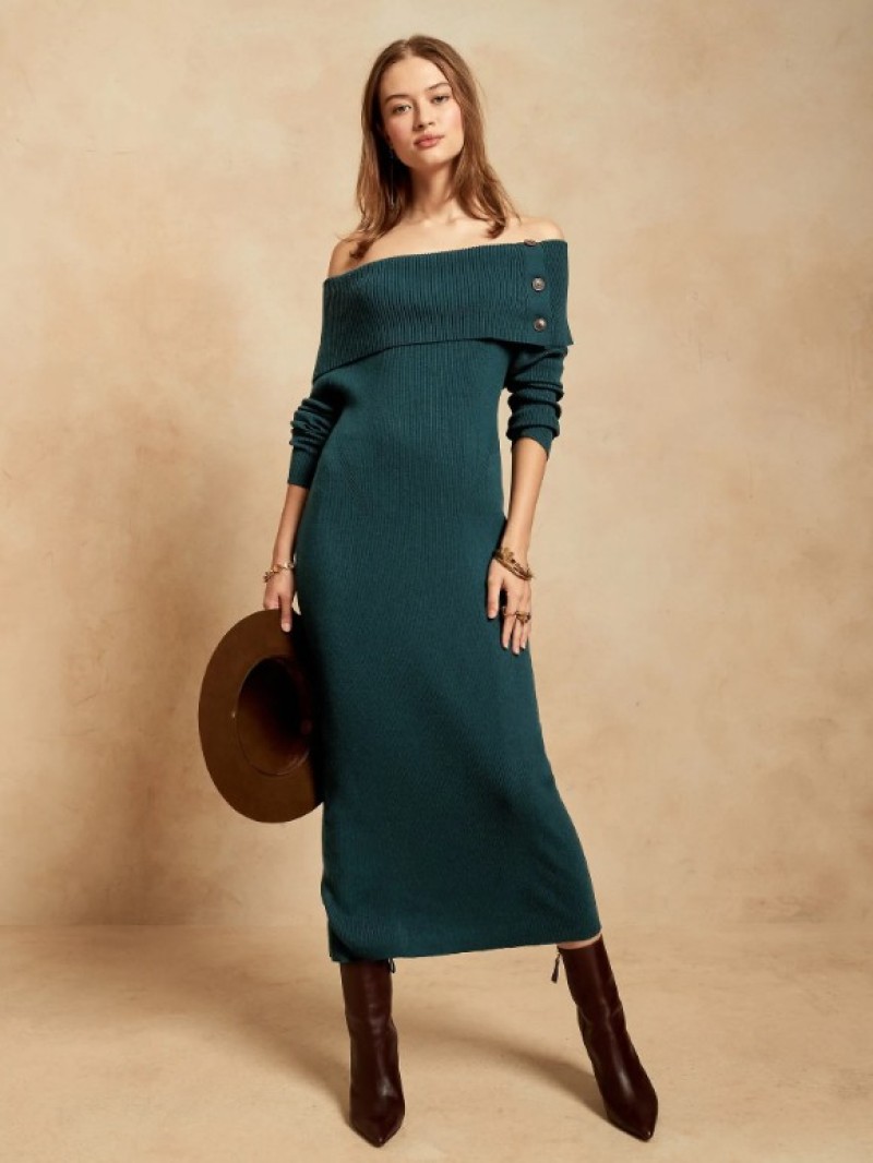 Đầm trễ vai Banana Republic