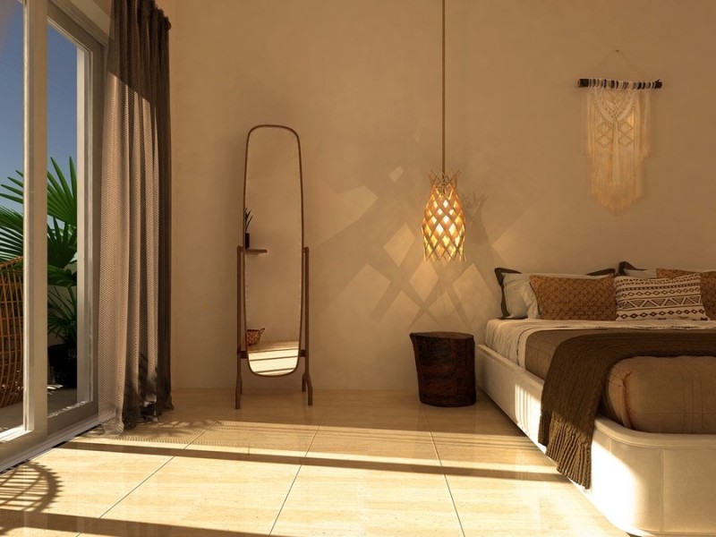 Mẫu thiết kế nội thất phòng ngủ phong cách bohemian nhẹ nhàng, thanh thoát