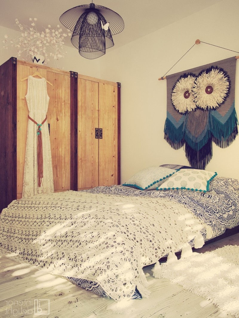 Mẫu thiết kế nội thất phòng ngủ phong cách bohemian cùng đồ trang trí ấn tượng