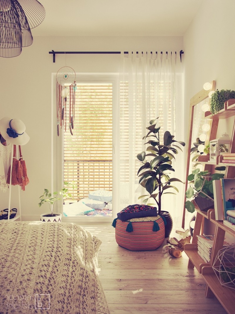 Mẫu thiết kế nội thất phòng ngủ phong cách bohemian cùng đồ trang trí ấn tượng