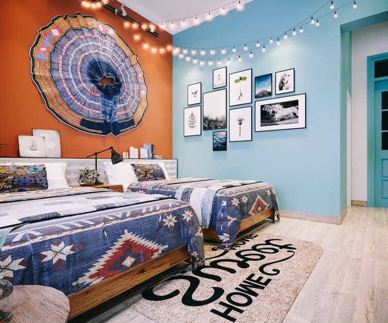 Mẫu thiết kế nội thất phòng ngủ phong cách bohemian phá vỡ mọi quy tắc